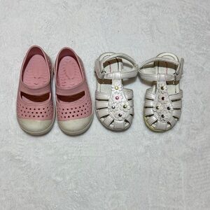 Girls size 9 summer shoes. Mary Jane water shoe and fisherman sandal